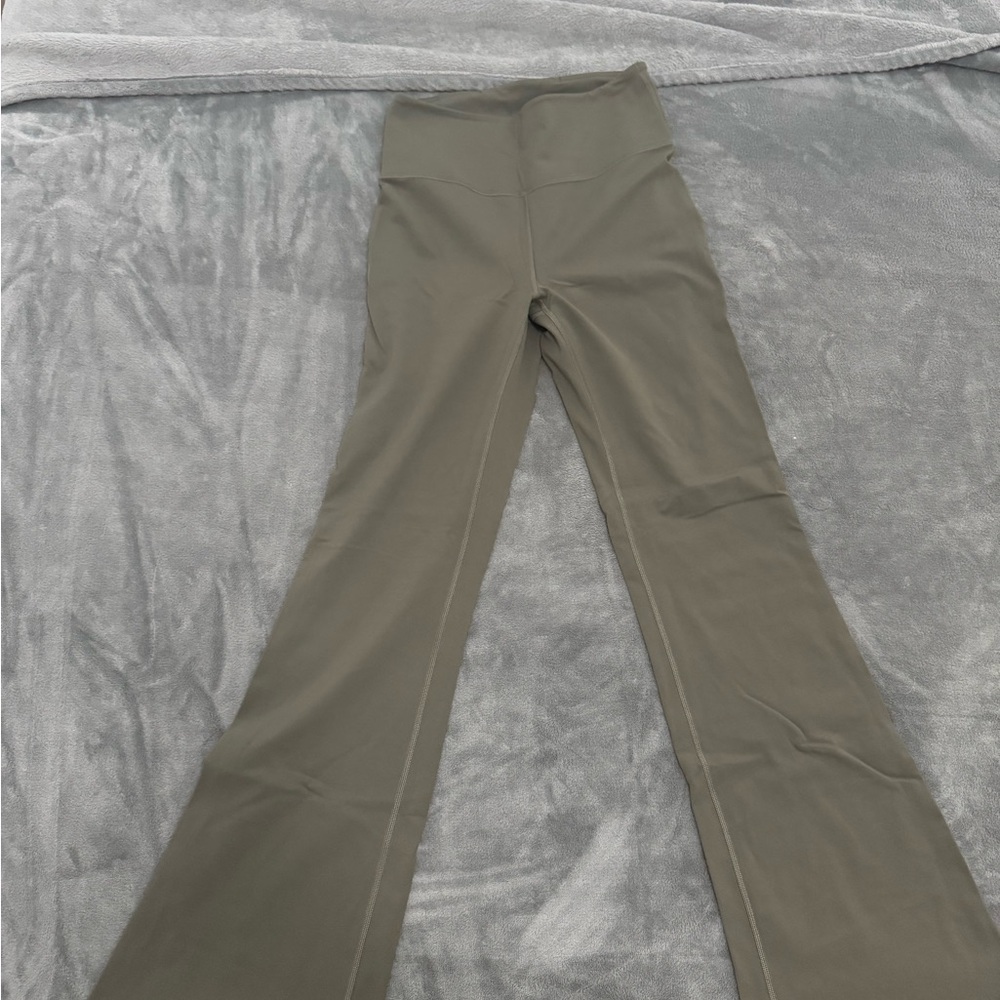 Lululemon High-Waisted Olive Green Flare Pants